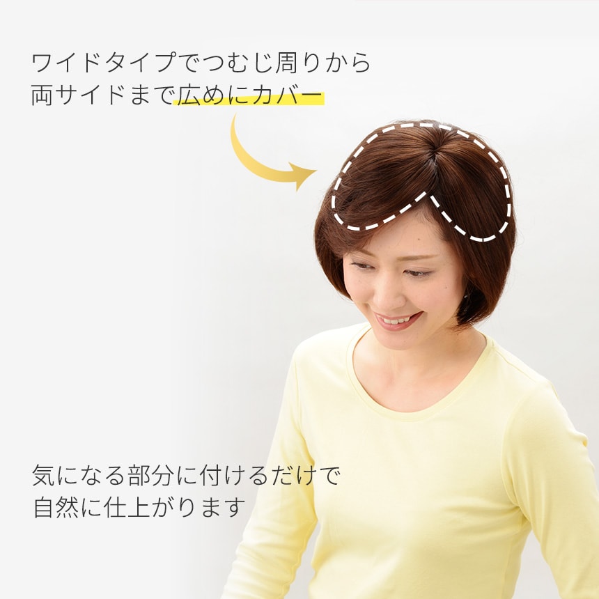 PO-230HT ミニつむじヘアピース ワイド | 医療用や普段使いにも自然に ...